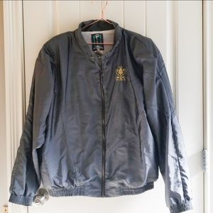 2B Active | Grey Windbreaker With Gold Embroidery